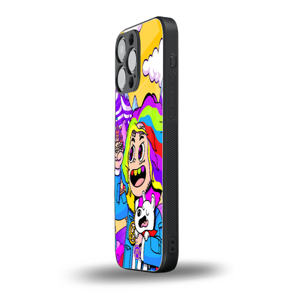 tekashi 6ix9ine back phone cover | glass case for iphone 14 pro max