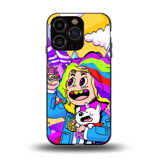 tekashi 6ix9ine back phone cover | glass case for iphone 14 pro