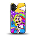 tekashi 6ix9ine back phone cover | glass case for iphone 16 plus
