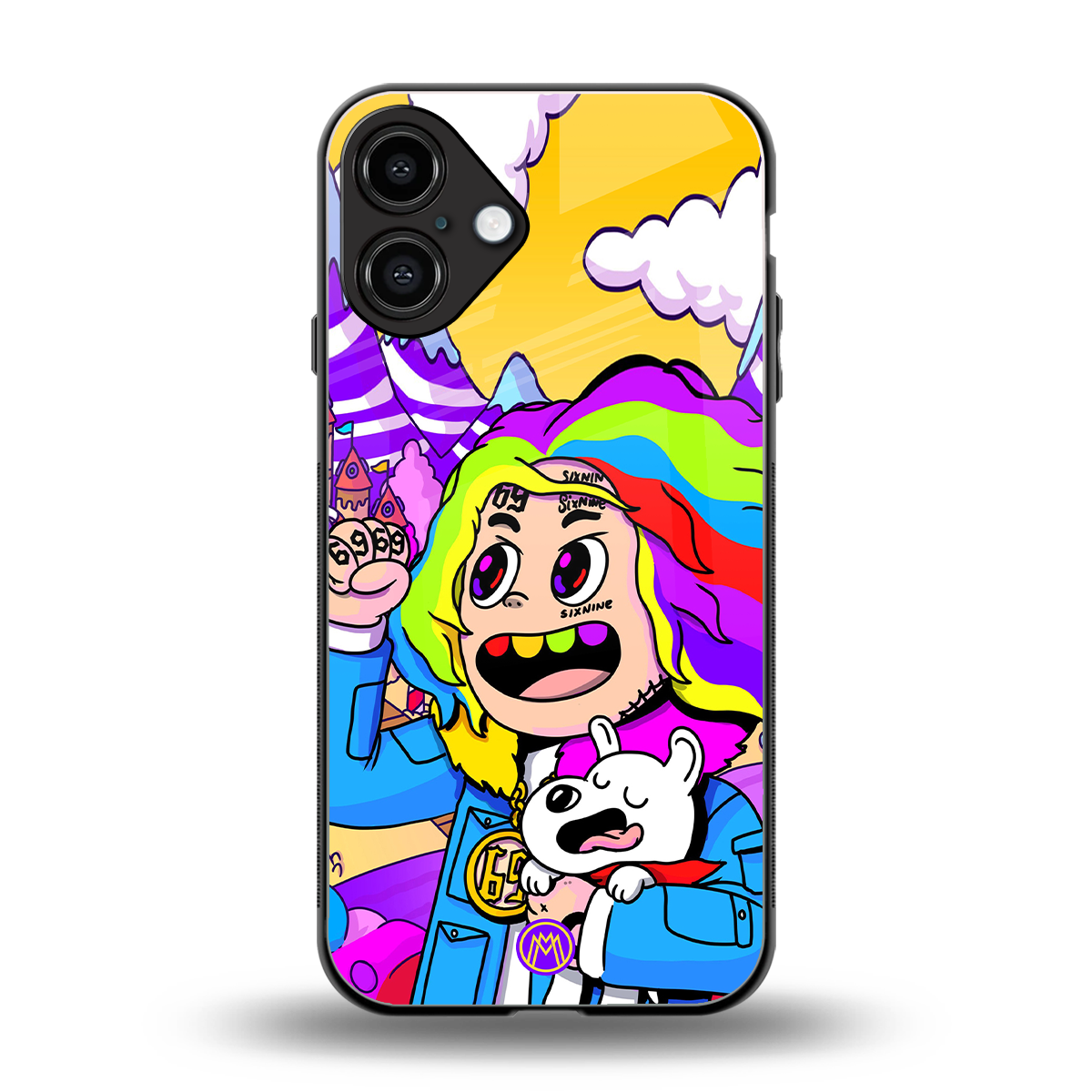tekashi 6ix9ine back phone cover | glass case for iphone 16 plus