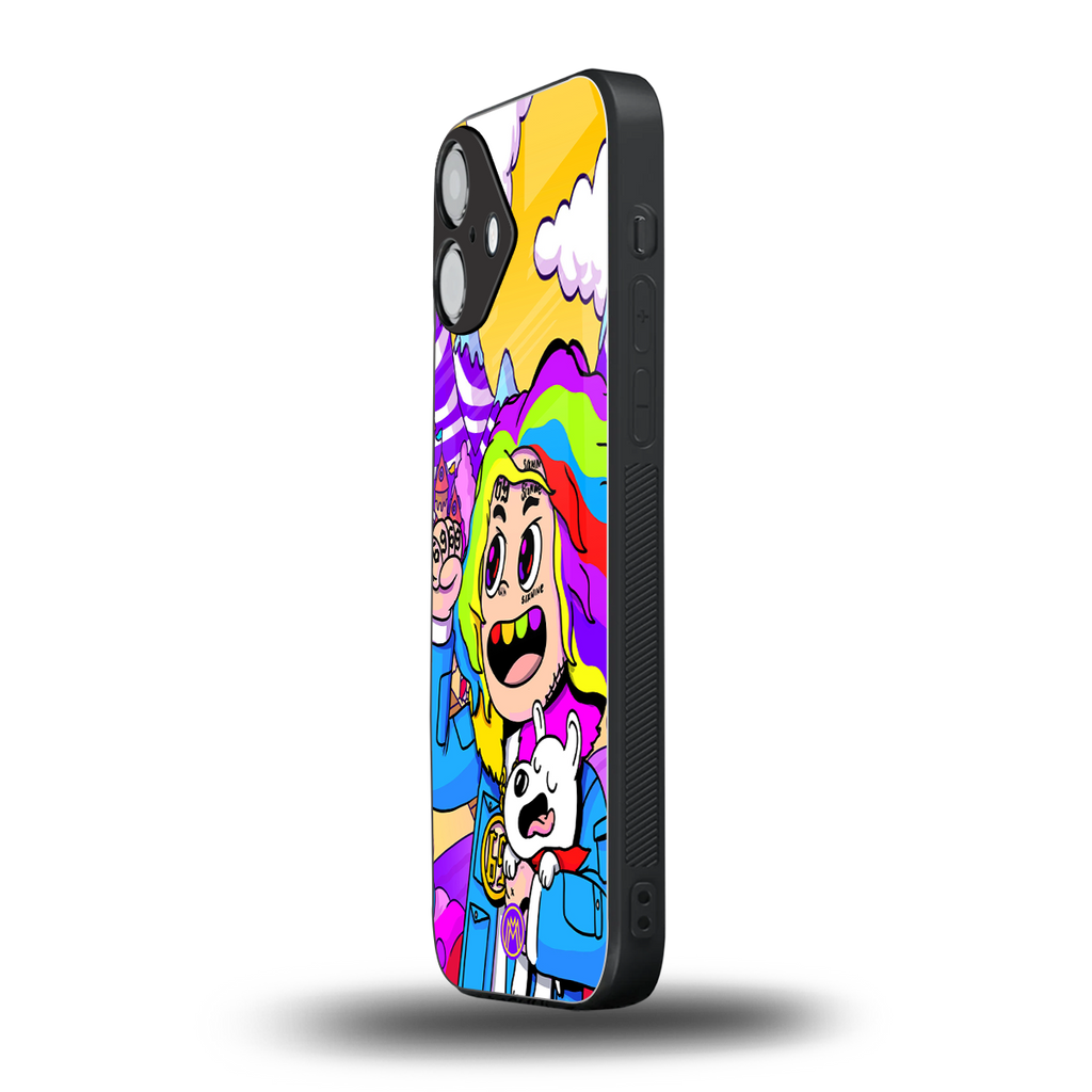 tekashi 6ix9ine back phone cover | glass case for iphone 16 plus
