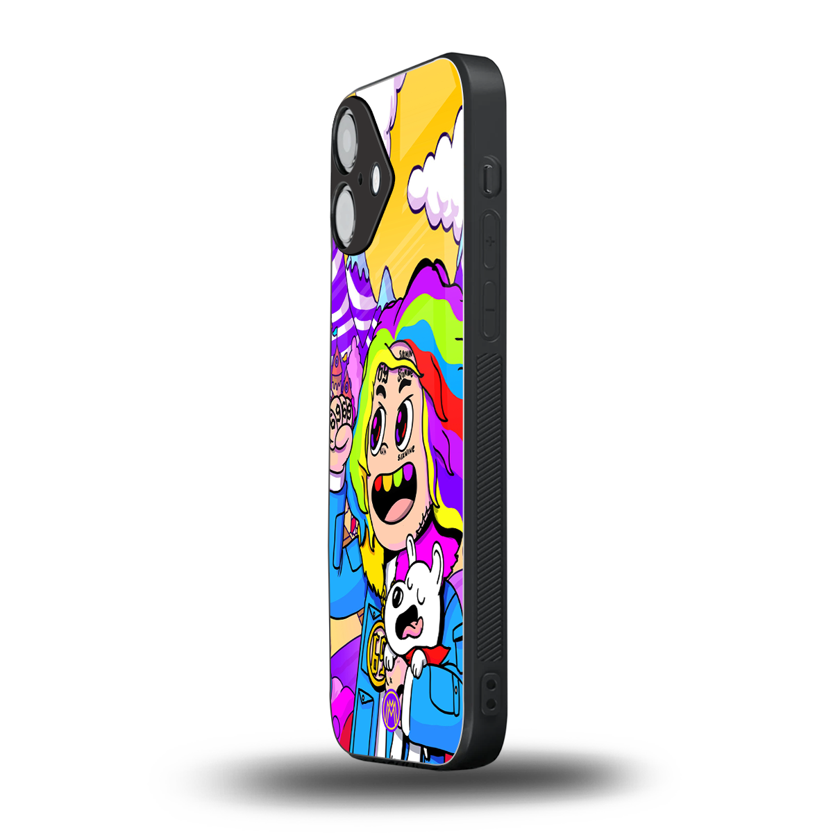 tekashi 6ix9ine back phone cover | glass case for iphone 16 plus
