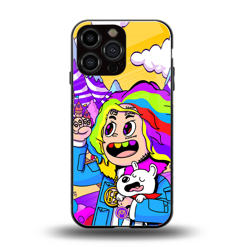 tekashi 6ix9ine back phone cover | glass case for iphone 16 pro max
