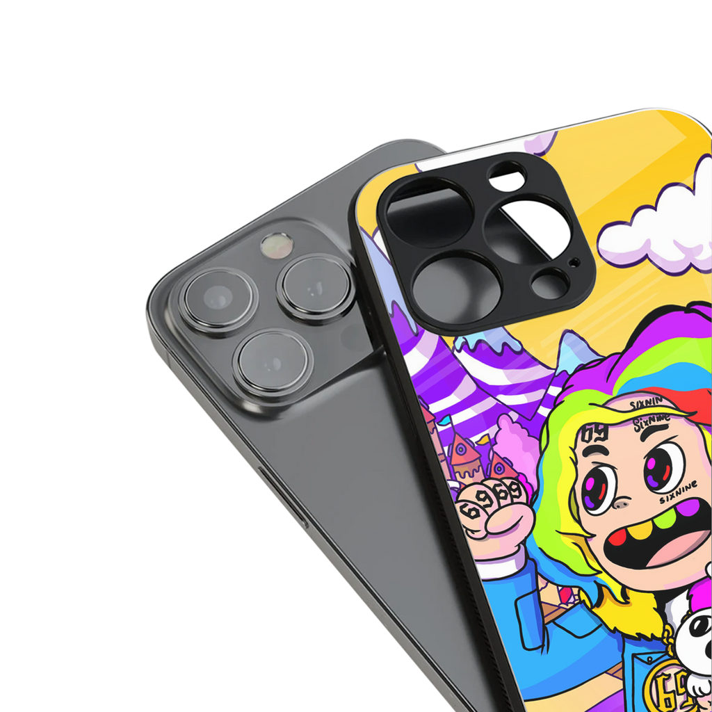 tekashi 6ix9ine back phone cover | glass case for iphone 15