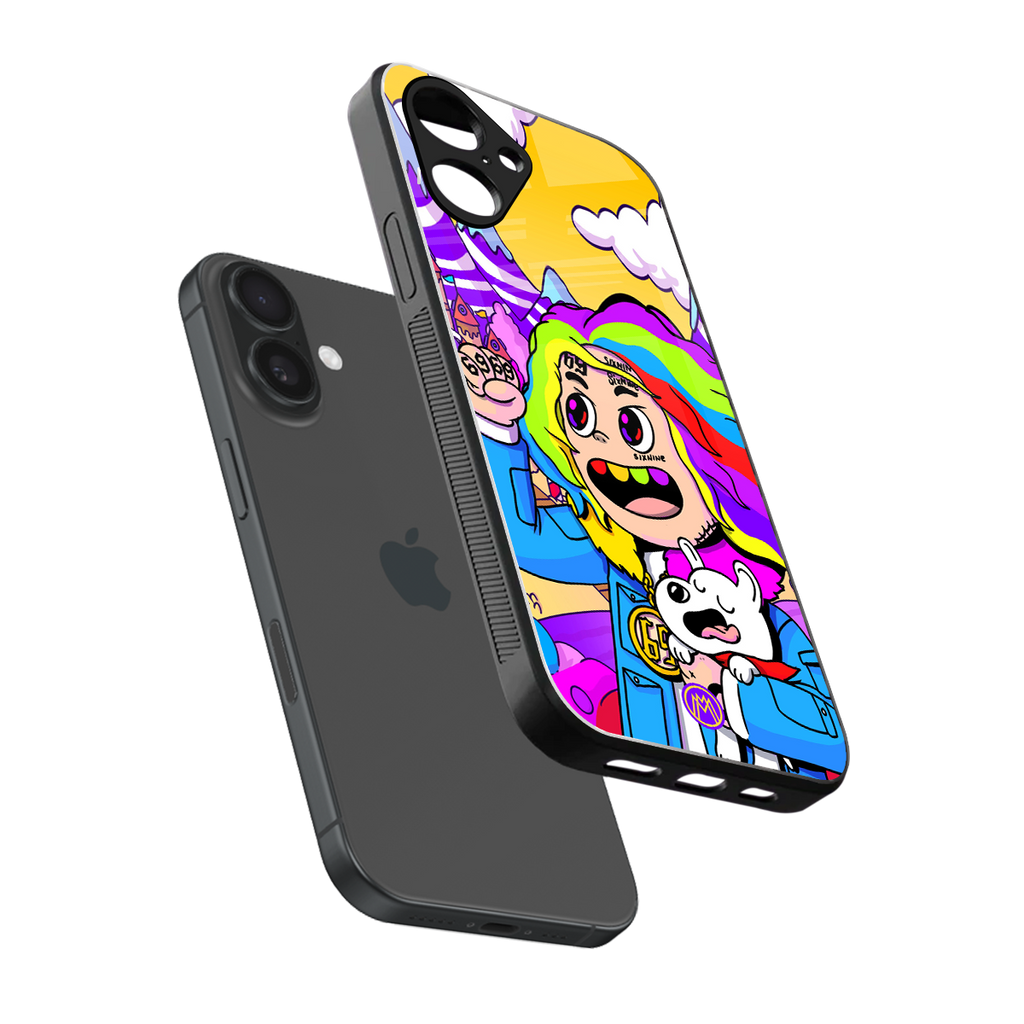 tekashi 6ix9ine back phone cover | glass case for iphone 16
