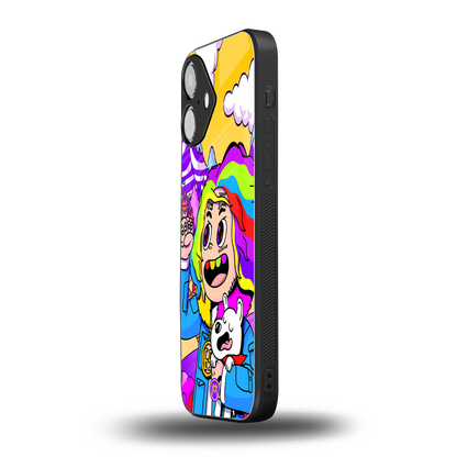 tekashi 6ix9ine back phone cover | glass case for iphone 16