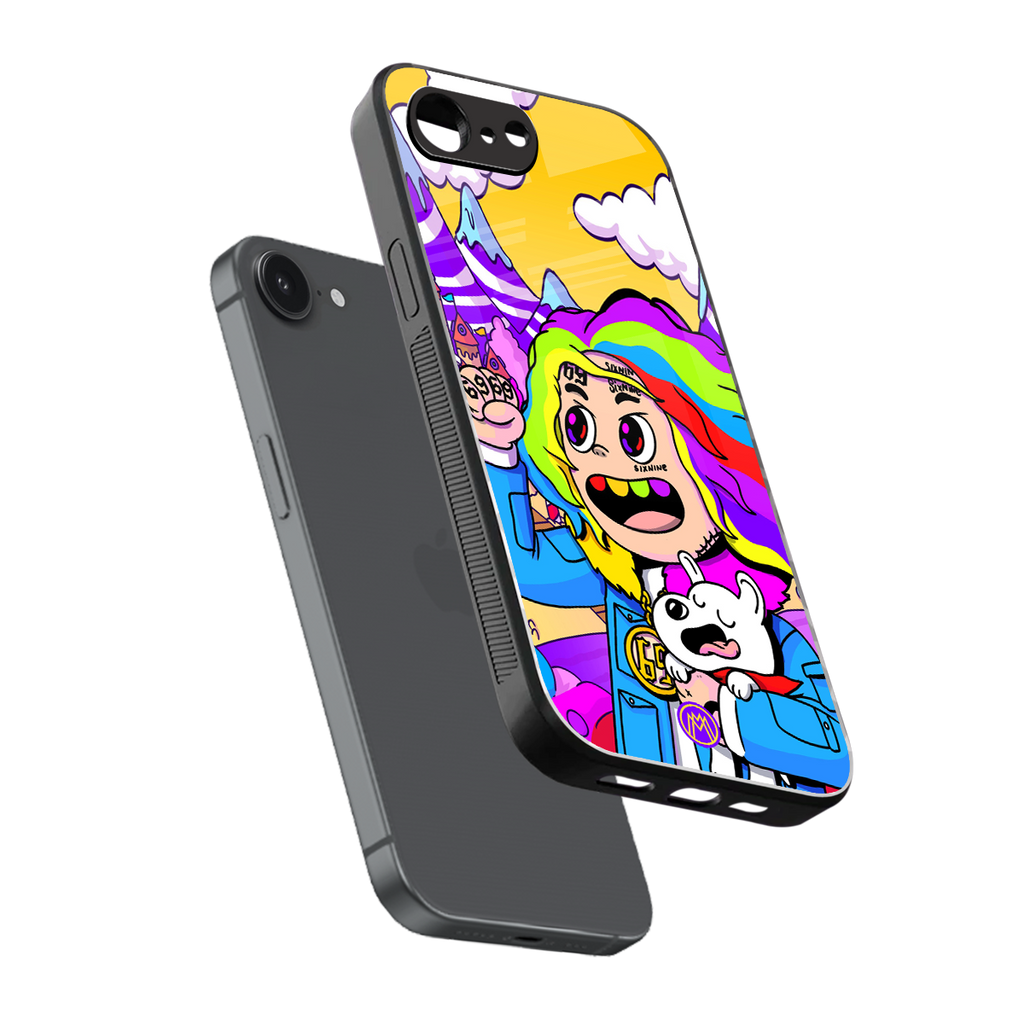 tekashi 6ix9ine back phone cover | glass case for iphone 16e
