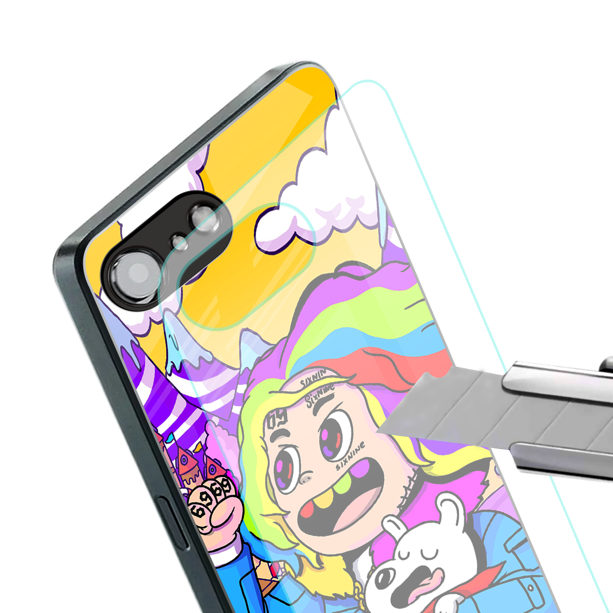 tekashi 6ix9ine back phone cover | glass case for iphone 16e