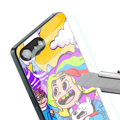 tekashi 6ix9ine back phone cover | glass case for iphone 16e