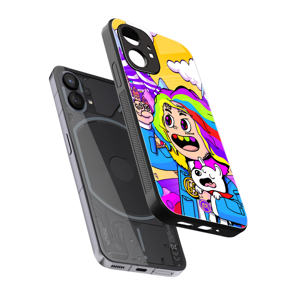tekashi 6ix9ine back phone cover | glass case for nothing phone 1