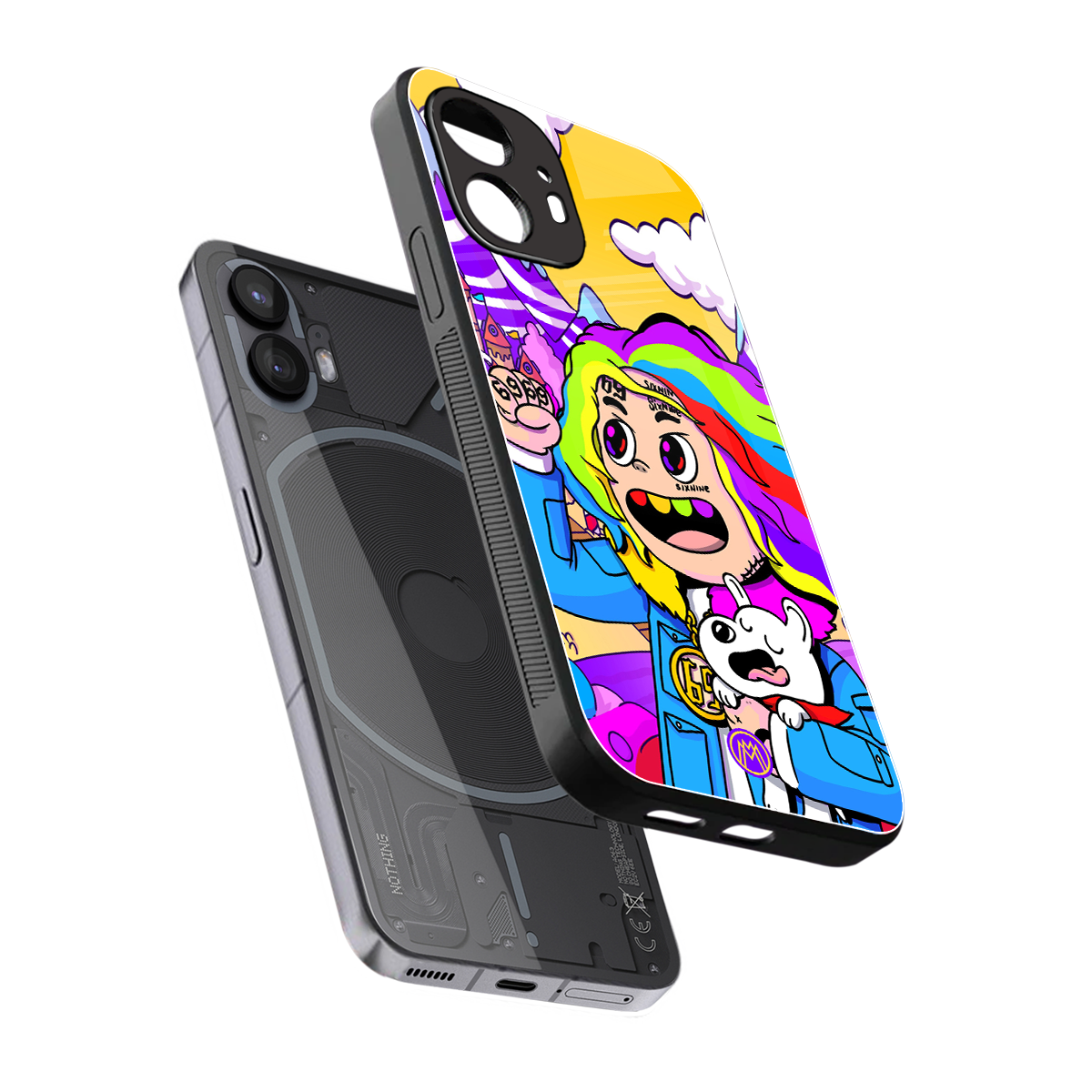 tekashi 6ix9ine back phone cover | glass case for nothing phone 2