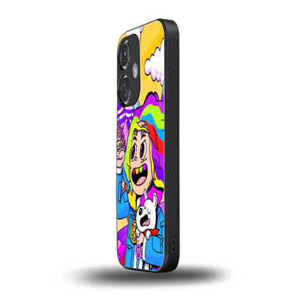 tekashi 6ix9ine back phone cover | glass case for oneplus nord ce 3