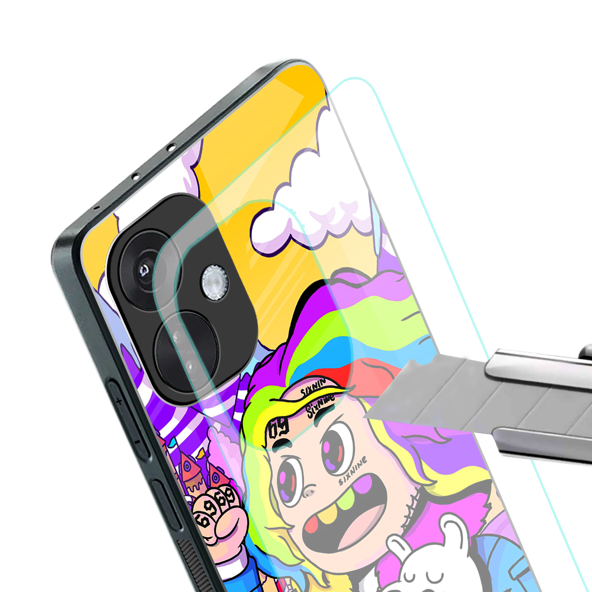 tekashi 6ix9ine back phone cover | glass case for oneplus nord ce 3