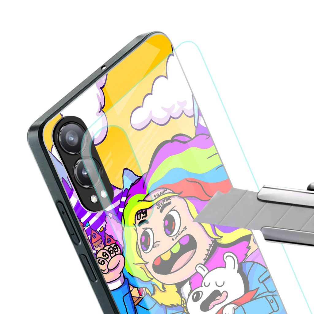 tekashi 6ix9ine back phone cover | glass case for oneplus nord ce 4 lite