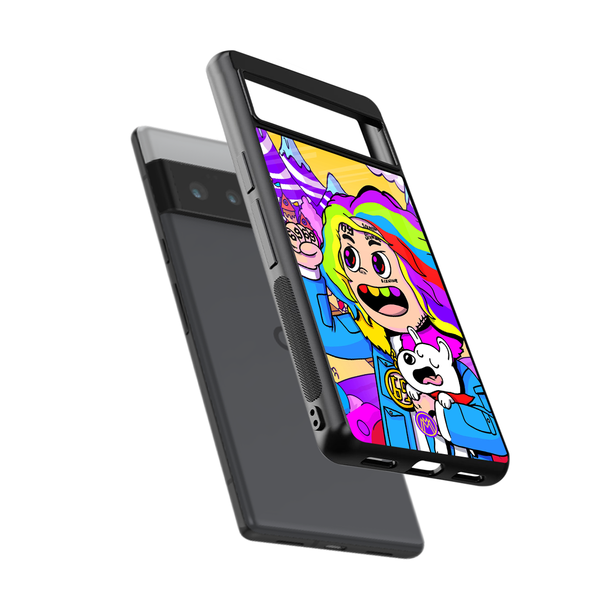 tekashi 6ix9ine back phone cover | glass case for google pixel 6 pro