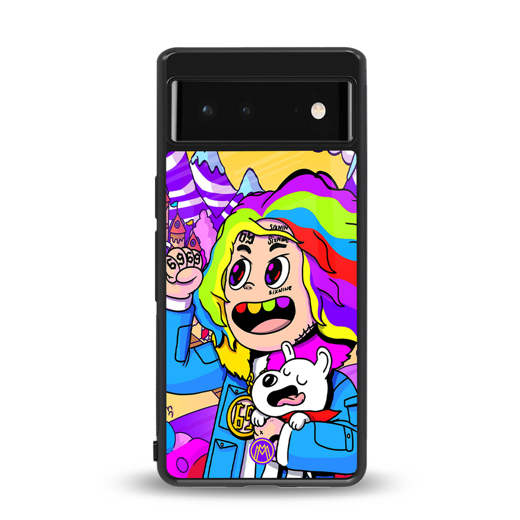 tekashi 6ix9ine back phone cover | glass case for google pixel 6