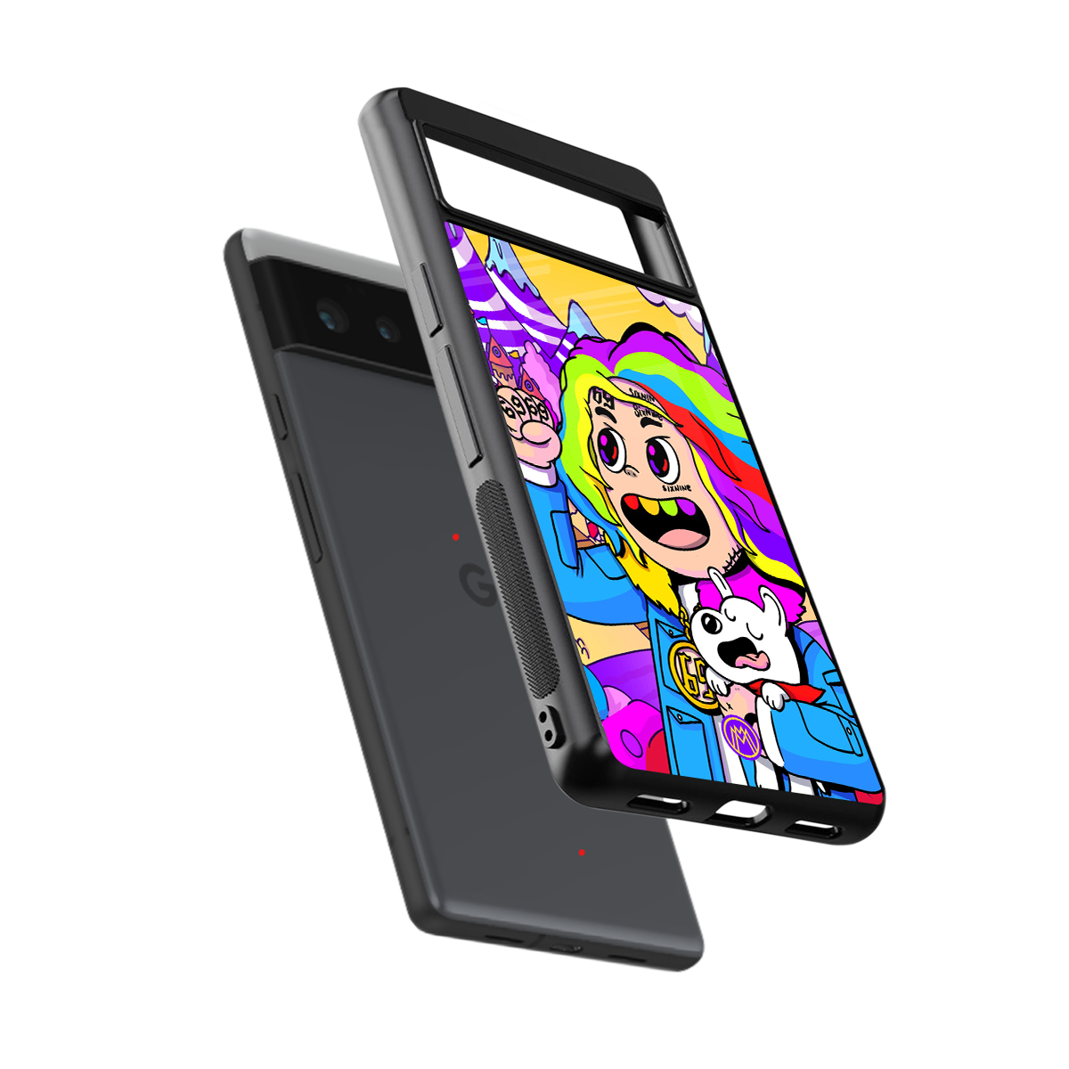 tekashi 6ix9ine back phone cover | glass case for google pixel 6