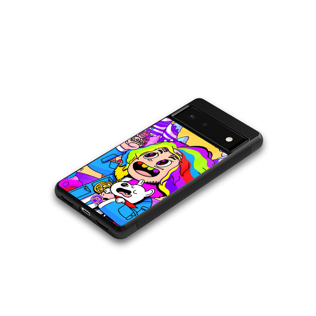 tekashi 6ix9ine back phone cover | glass case for google pixel 6