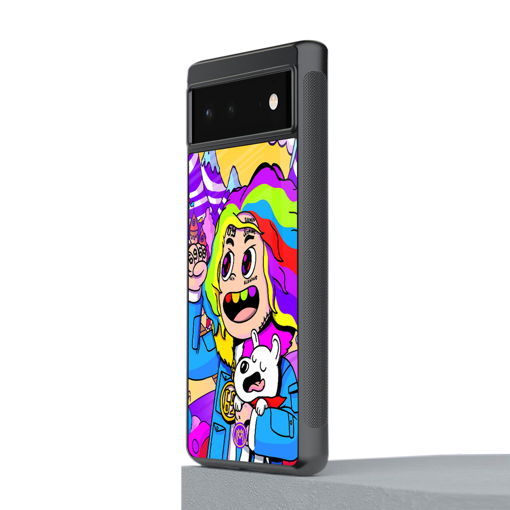 tekashi 6ix9ine back phone cover | glass case for google pixel 6
