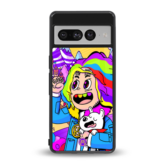 tekashi 6ix9ine back phone cover | glass case for google pixel 7 pro