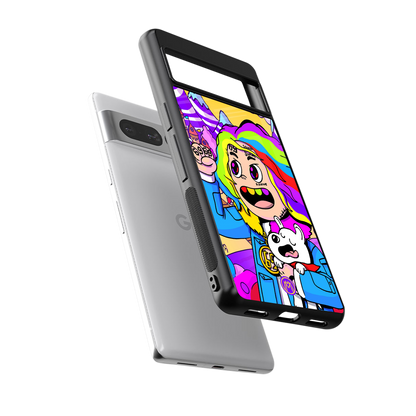 tekashi 6ix9ine back phone cover | glass case for google pixel 7 pro