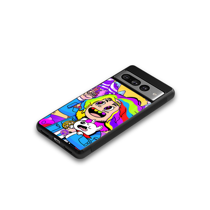 tekashi 6ix9ine back phone cover | glass case for google pixel 7 pro