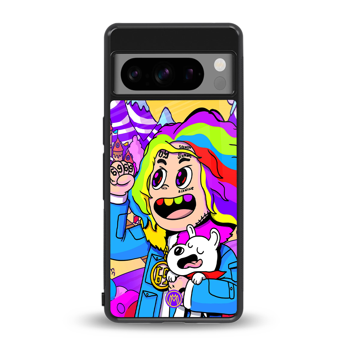 tekashi 6ix9ine back phone cover | glass case for google pixel 8 pro