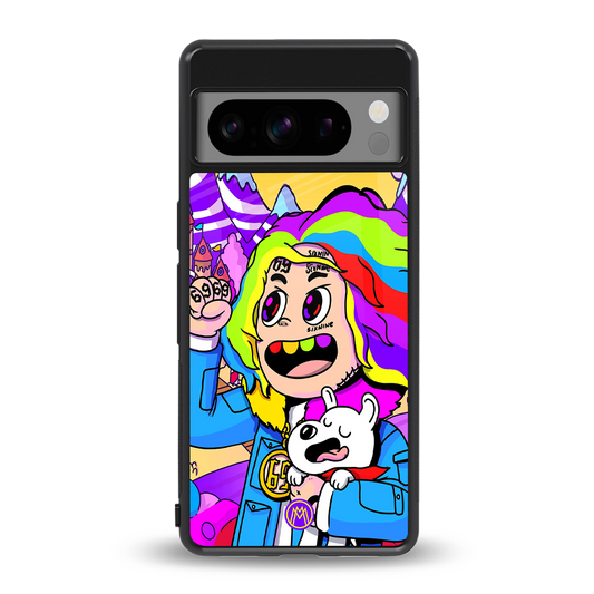 tekashi 6ix9ine back phone cover | glass case for google pixel 8 pro