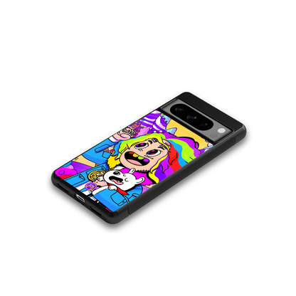 tekashi 6ix9ine back phone cover | glass case for google pixel 8 pro