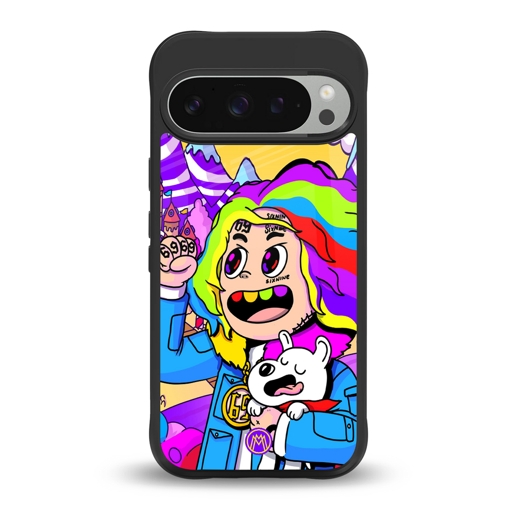 tekashi 6ix9ine back phone cover | glass case for google pixel 9 pro