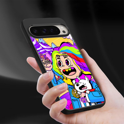tekashi 6ix9ine back phone cover | glass case for google pixel 9 pro xl