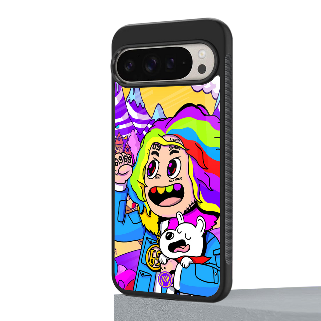 tekashi 6ix9ine back phone cover | glass case for google pixel 9 pro