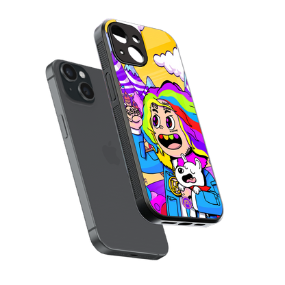 tekashi 6ix9ine back phone cover | glass case for iphone 15