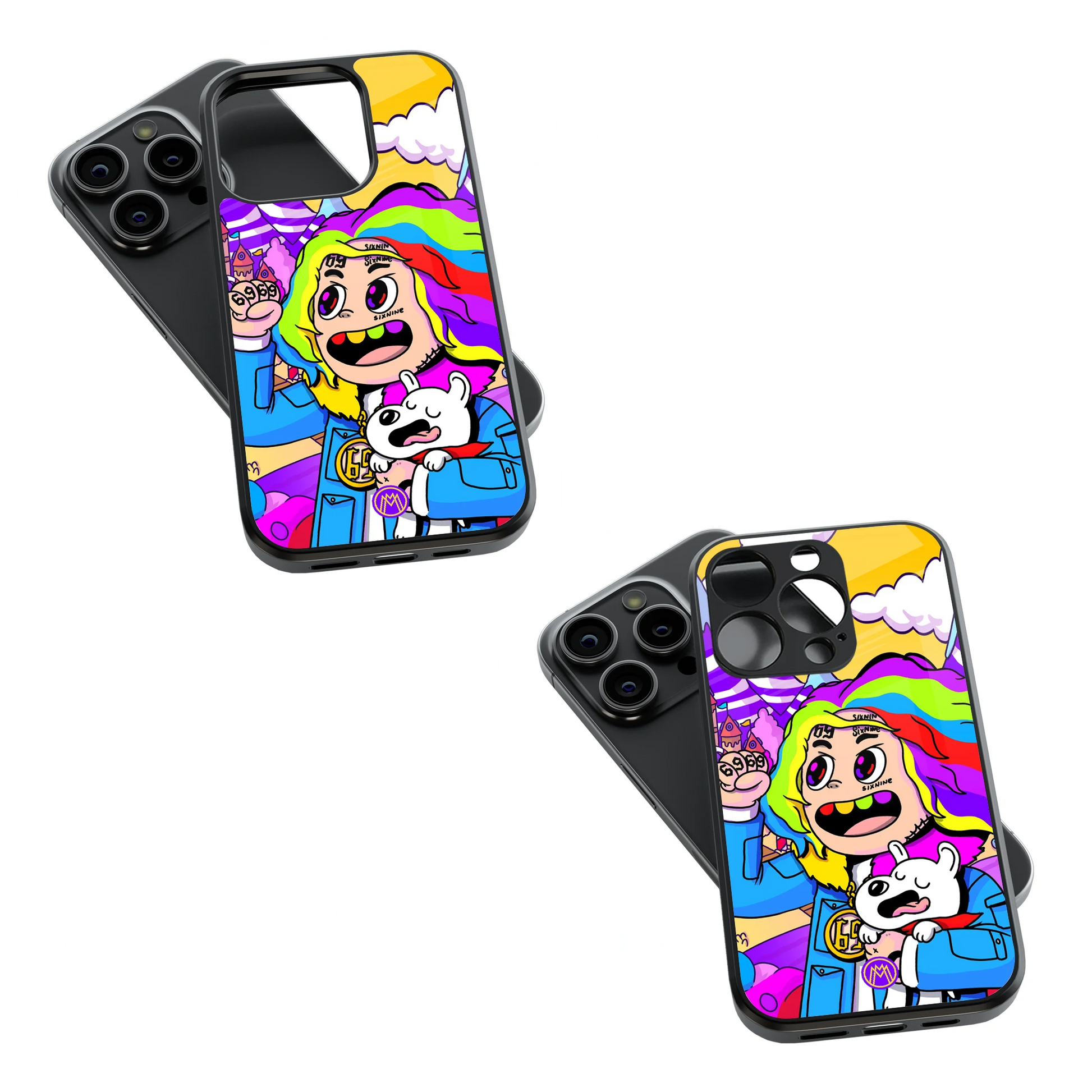 Trendy Glass Back Mobile Case for iPhone, Samsung, Redmi, OnePlus, Google Pixel, Motorola