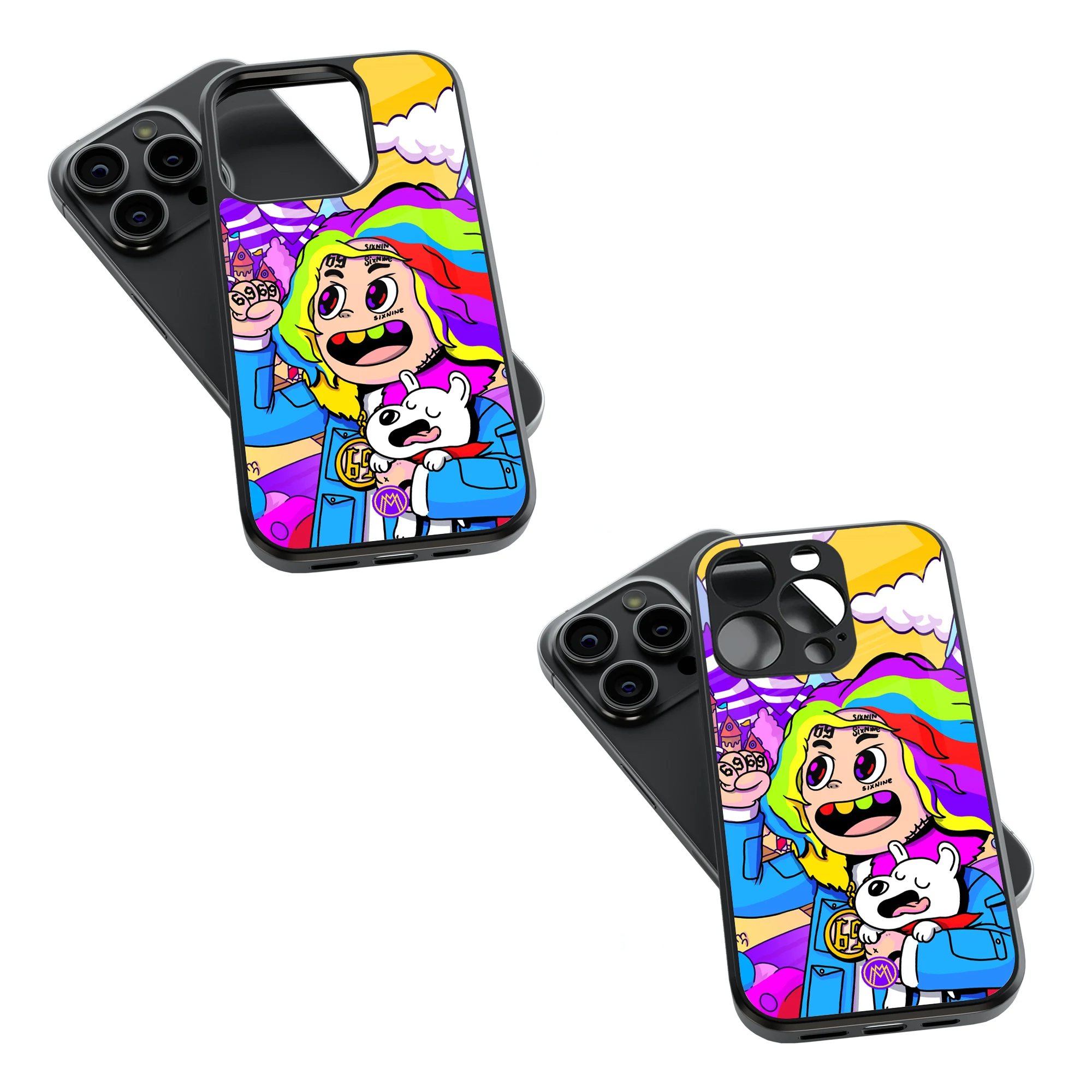 Trendy Glass Back Mobile Case for iPhone, Samsung, Redmi, OnePlus, Google Pixel, Motorola