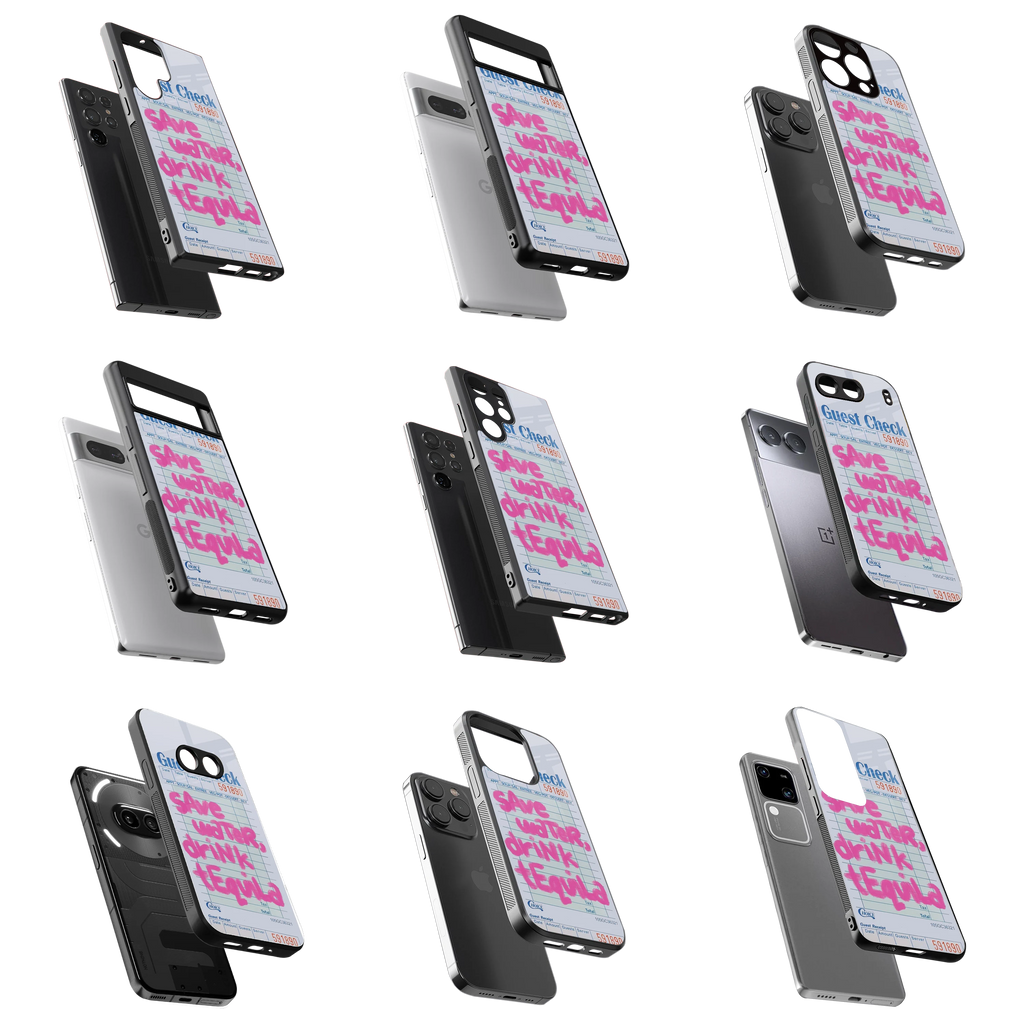 Durable Glass Back Mobile Case for iPhone, Samsung, OnePlus, Google Pixel, Redmi, Vivo, Oppo