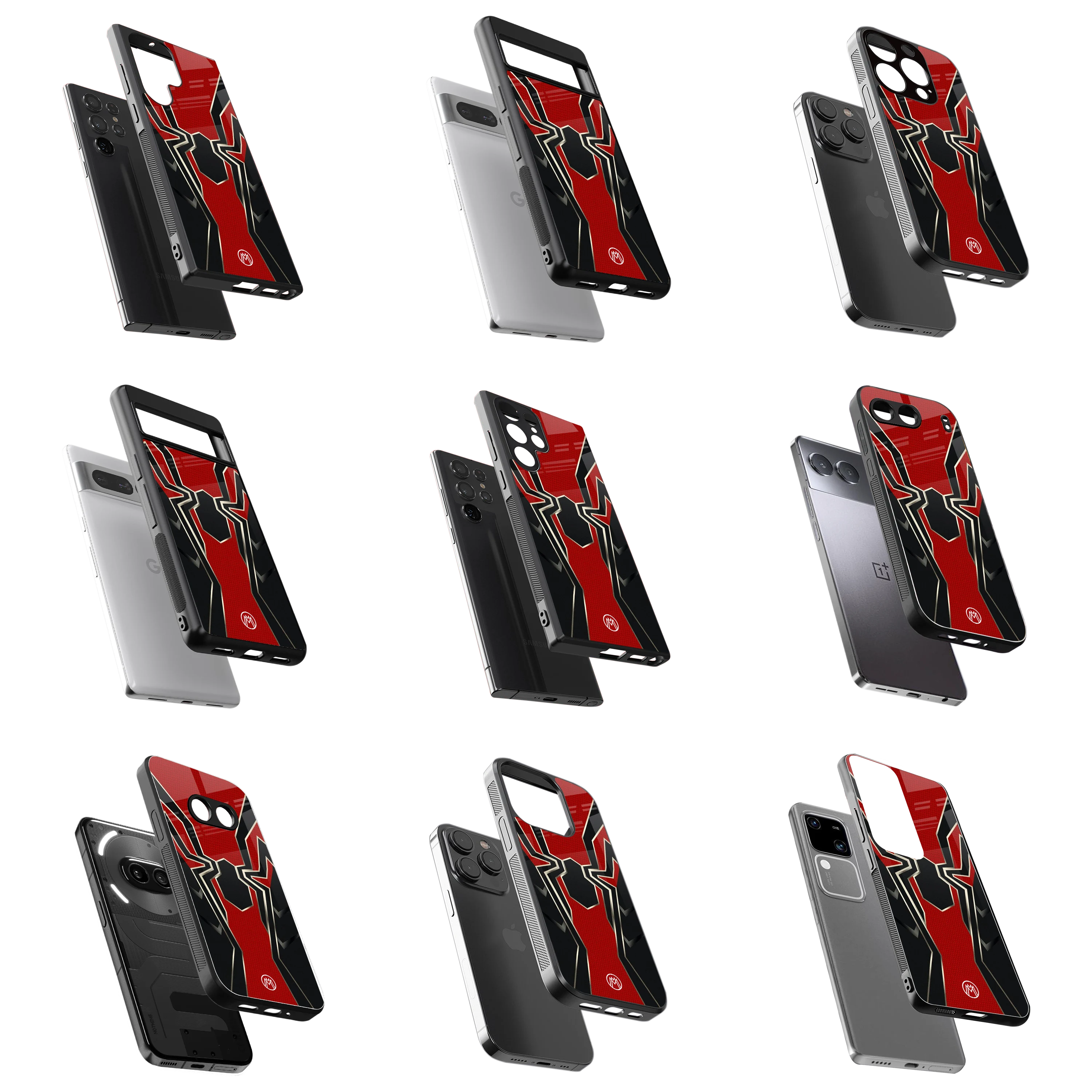 Durable Glass Back Mobile Case for iPhone, Samsung, OnePlus, Google Pixel, Redmi, Vivo, Oppo