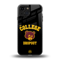 the college dropout back phone cover | glass case for iphone 13 mini