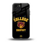 the college dropout back phone cover | glass case for iphone 13 mini