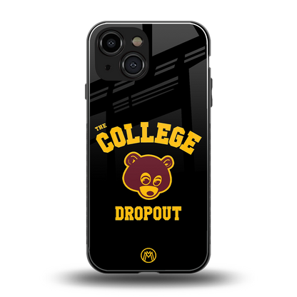 the college dropout back phone cover | glass case for iphone 13 mini