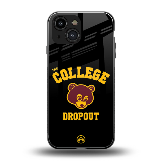 the college dropout back phone cover | glass case for iphone 13 mini