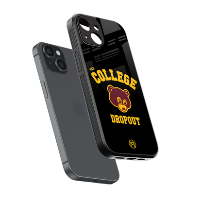 the college dropout back phone cover | glass case for iphone 13 mini