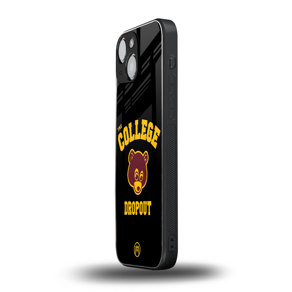 the college dropout back phone cover | glass case for iphone 13 mini