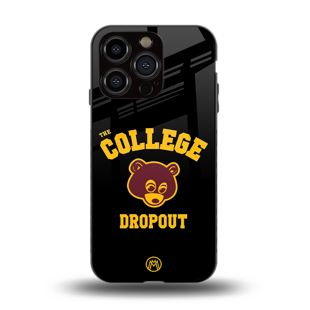 the college dropout back phone cover | glass case for iphone 13 pro