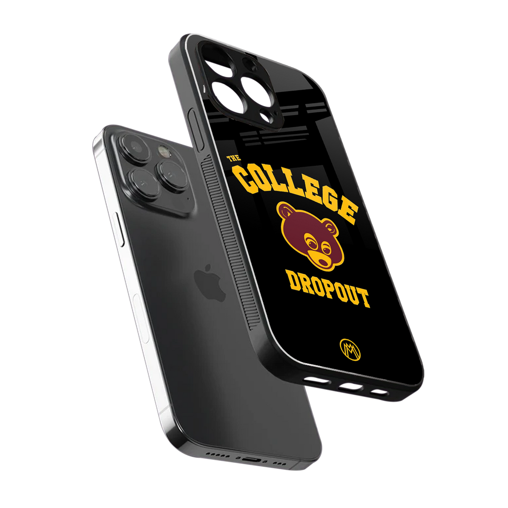 the college dropout back phone cover | glass case for iphone 13 pro