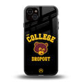 the college dropout back phone cover | glass case for iphone 14 plus