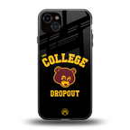 the college dropout back phone cover | glass case for iphone 14 plus