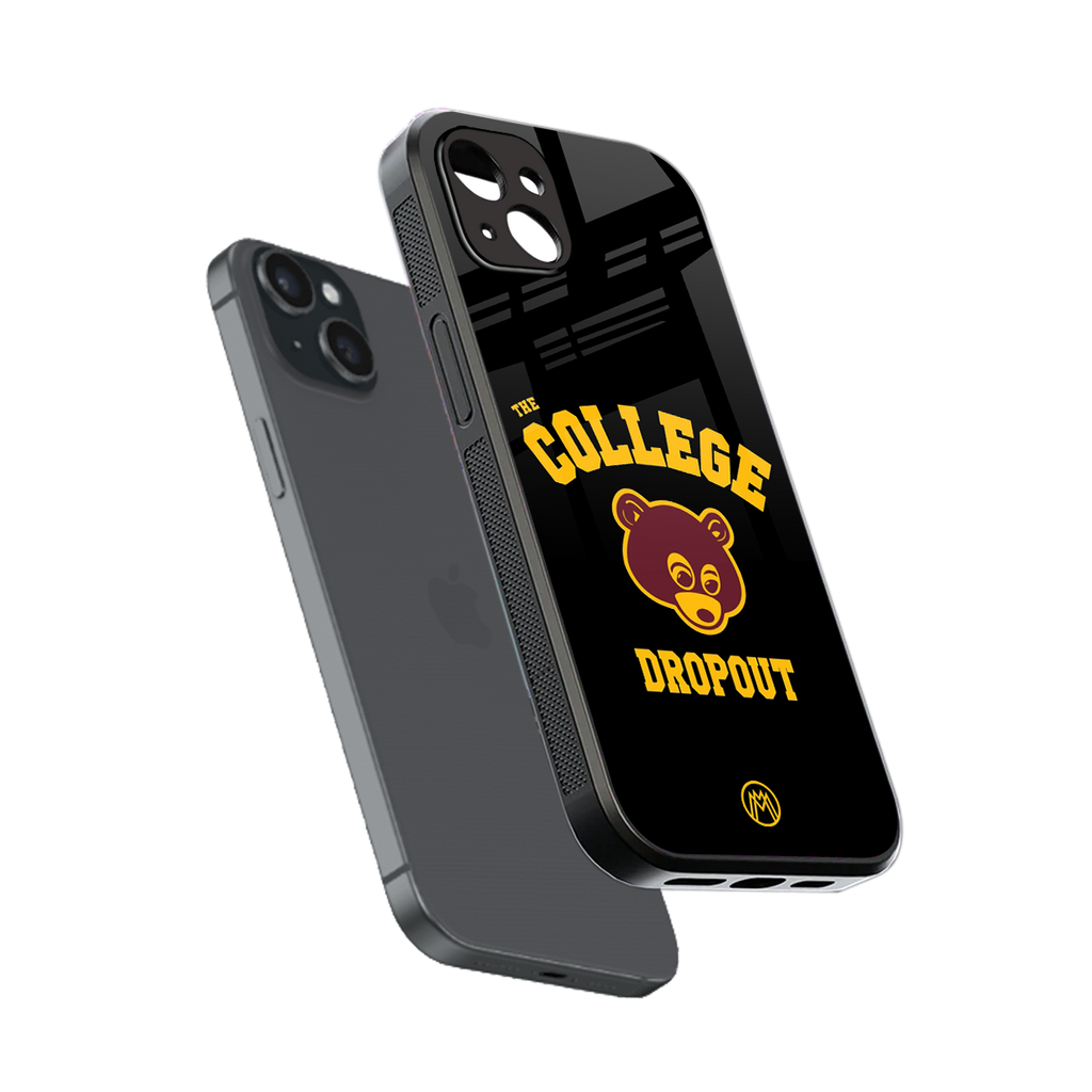 the college dropout back phone cover | glass case for iphone 14 plus