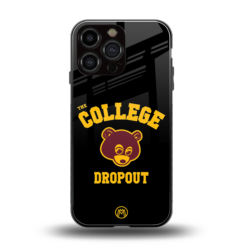 the college dropout back phone cover | glass case for iphone 14 pro max