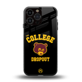 the college dropout back phone cover | glass case for iphone 14 pro max